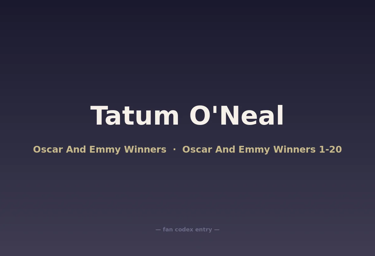 Tatum O'Neal